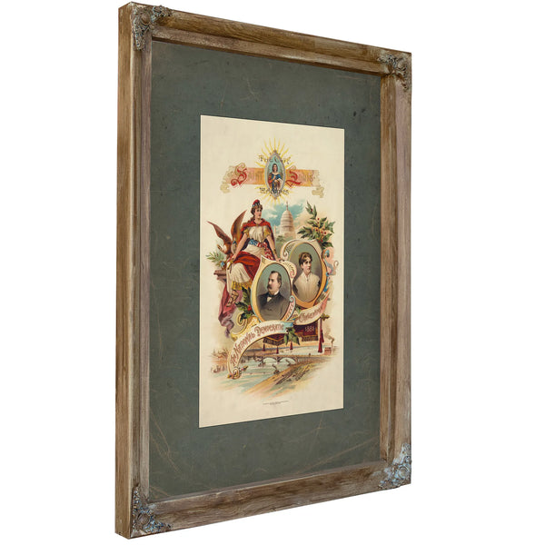 The City of Saint Louis Welcomes the National Democratic Convention 1888 1888 — Verdigris Framed Canvas Print | Bella Frye