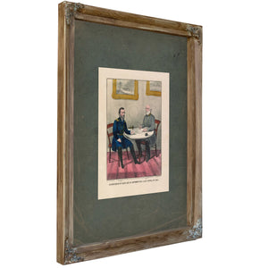 Surrender of General Lee at Appomattox Ch Va April 9th 1865 1865 — Verdigris Framed Canvas Print | Bella Frye