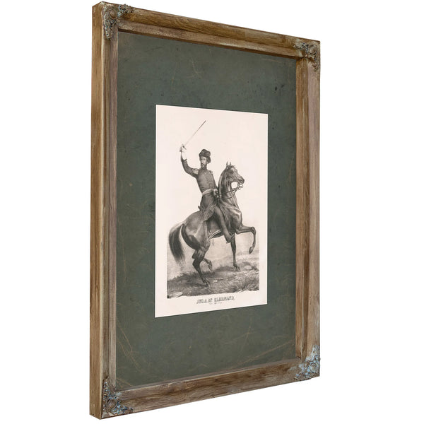 John Alexander Mcclernand Brigadier General Usa 1862 — Verdigris Framed Canvas Print | Bella Frye