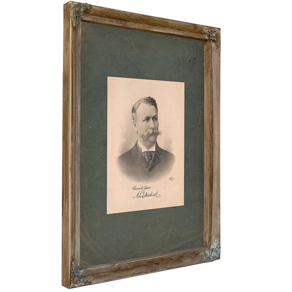 Asa Smith Bushnell 1895 — Verdigris Framed Canvas Print | Bella Frye