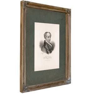 Hon Abbott Laurence Representative in Congress From Massachusetts January 184 1842 — Verdigris Framed Canvas Print | Bella Fr
