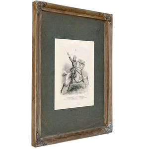 Custers Last Charge_ Brevet Major General George a Custer Lieutenant Colonel 7th Us Cavalry 1876 — Verdigris Framed Canvas Pr