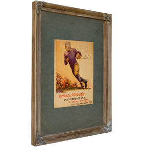The Official Program for the October 31 1936 Fordham Versus Pittsburgh Football — Verdigris Framed Canvas Print | Bella Frye
