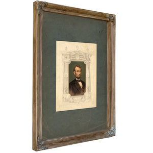 Abraham Lincoln Born on Feb 12th 189 Died April 15th 1865 Martyred April 14th 1865 1865 — Verdigris Framed Canvas Print | Bel
