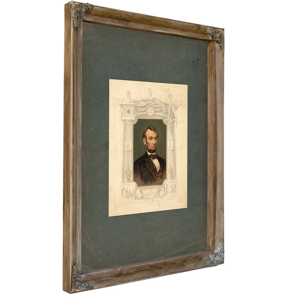 Abraham Lincoln Born on Feb 12th 189 Died April 15th 1865 Martyred April 14th 1865 1865 — Verdigris Framed Canvas Print | Bel