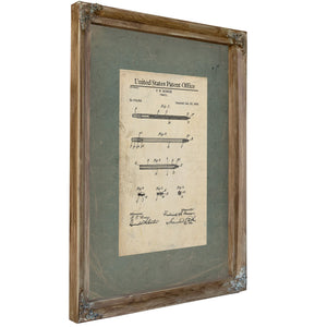 The Musson Pencil Patent Blueprint of the Scriveners Tool — Framed Wall Art Room View | Bella Frye