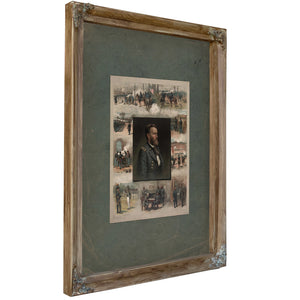 Grant From West Point to Appomattox 1885 — Verdigris Framed Canvas Print | Bella Frye