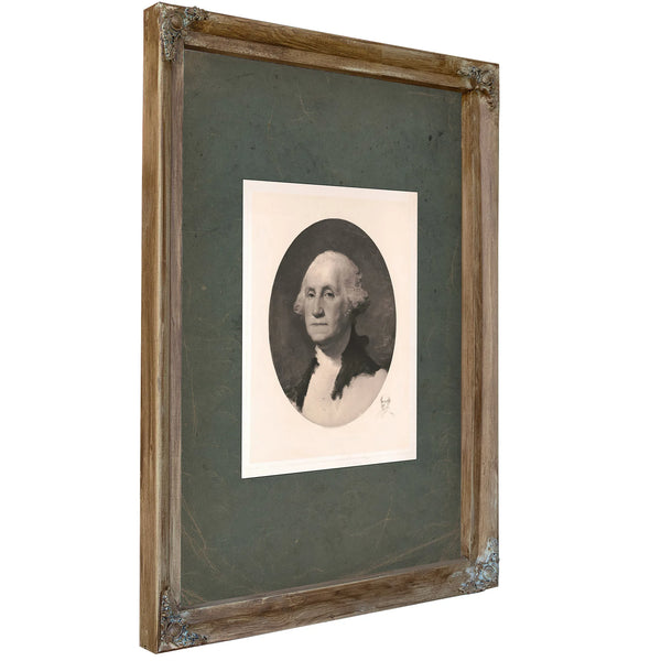 George Washington 1893 — Verdigris Framed Canvas Print | Bella Frye