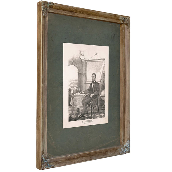 Abraham Lincoln President of the Us 1862 1864 — Verdigris Framed Canvas Print | Bella Frye