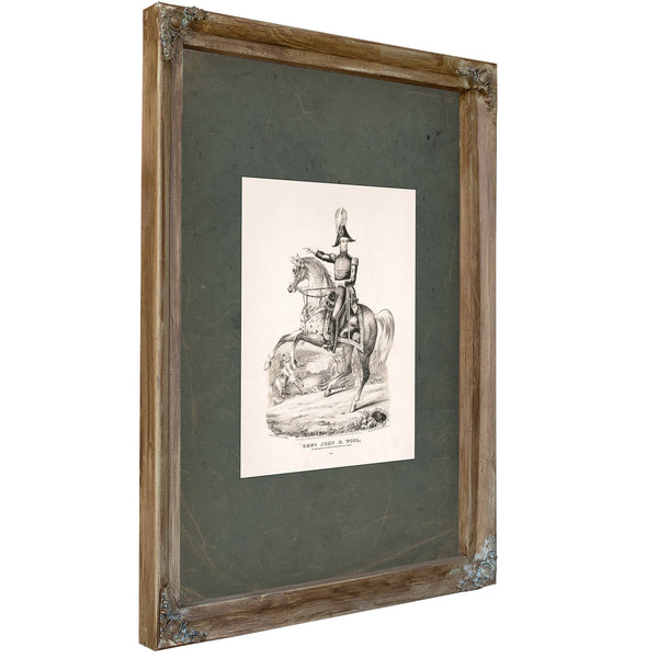 General John E Wool at the Battle of Buena Vista Febr 23 1847 1847 — Verdigris Framed Canvas Print | Bella Frye