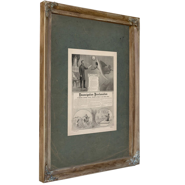 Emancipation Proclamation 1896 — Verdigris Framed Canvas Print | Bella Frye