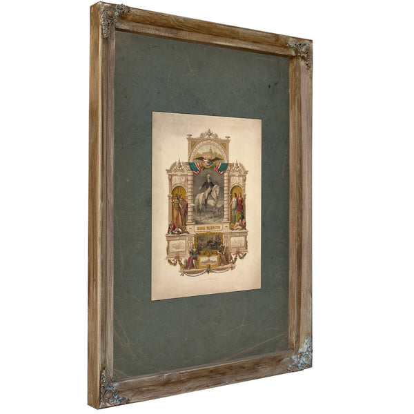 George Washington 1877 — Verdigris Framed Canvas Print | Bella Frye