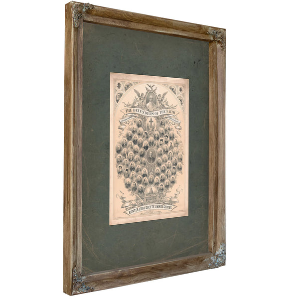 The Defenders of Faith of the Catholic Church and of the United States 1878 — Verdigris Framed Canvas Print | Bella Frye