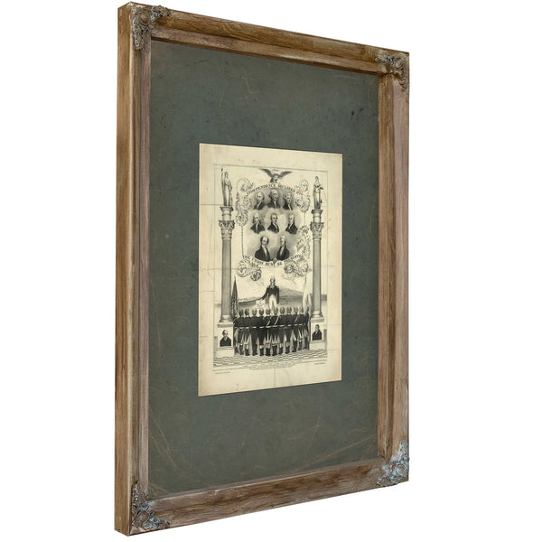 Independence Declared 1776 the Union Must Be Preserved 1839 — Verdigris Framed Canvas Print | Bella Frye