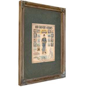 Our Countrys Heros 1899 — Verdigris Framed Canvas Print | Bella Frye