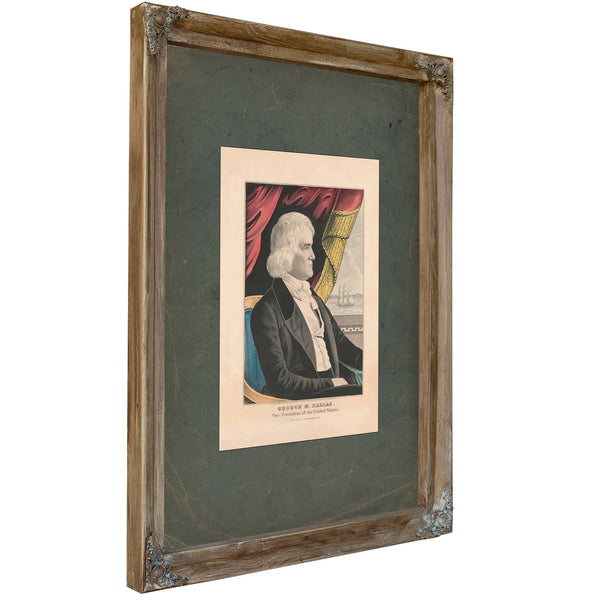 George M Dallas Vice President of the United States 1844 — Verdigris Framed Canvas Print | Bella Frye