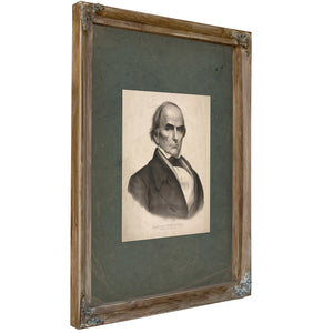 Daniel Webster 1852 — Verdigris Framed Canvas Print | Bella Frye