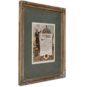Emancipation Proclamation 189 — Verdigris Framed Canvas Print | Bella Frye