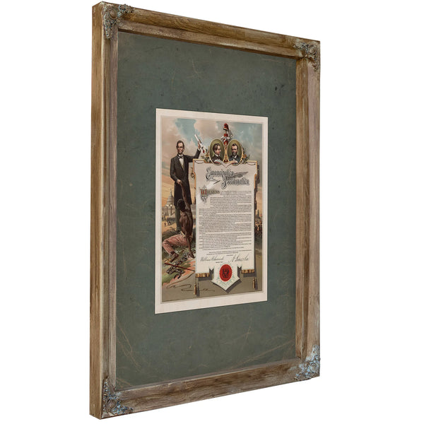 Emancipation Proclamation 189 — Verdigris Framed Canvas Print | Bella Frye
