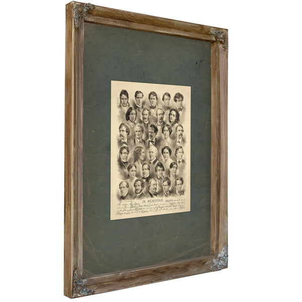 In Memoriam 1878 — Verdigris Framed Canvas Print | Bella Frye
