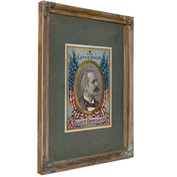 For Governor Elliot Danforth 1898 — Verdigris Framed Canvas Print | Bella Frye