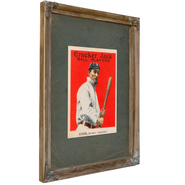 Cracker Jack Ty Cobb — Verdigris Framed Canvas Print | Bella Frye