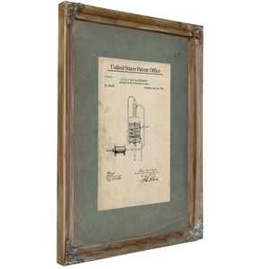 The Alchemists Secret De Louvagny Distillation Patent of 1874 — Verdigris Framed Canvas Print | Bella Frye