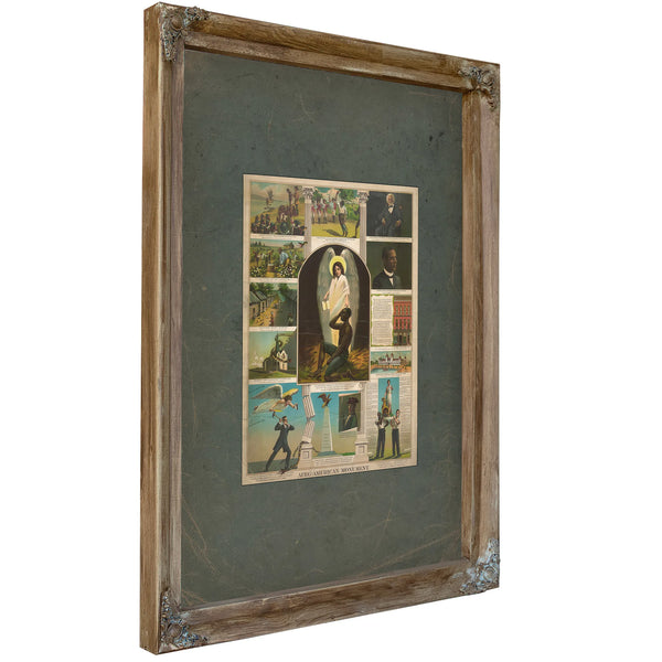 Afro American Monument 1897 — Verdigris Framed Canvas Print | Bella Frye