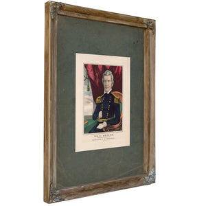 Illiam Orlando Butler Democratic Candidate for Vice President of the United States 1848 — Verdigris Framed Canvas Print | Bel