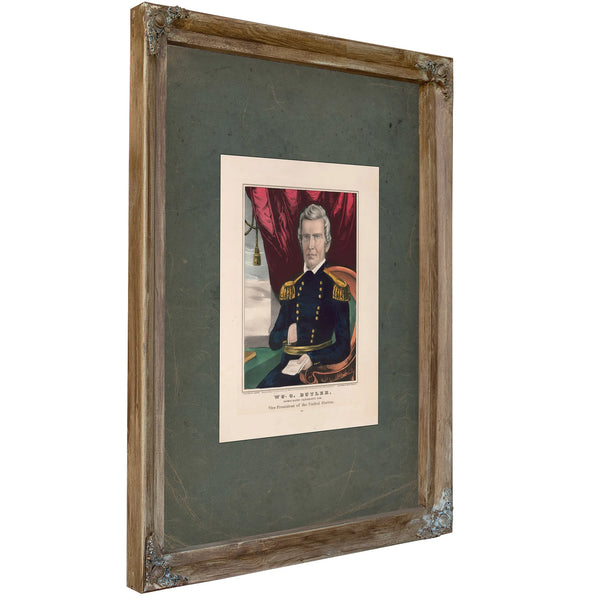 Illiam Orlando Butler Democratic Candidate for Vice President of the United States 1848 — Verdigris Framed Canvas Print | Bel
