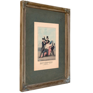 Death of George Shifler Born Jan 24 1825 Murdered May 6 1844 in Kensington 1844 — Verdigris Framed Canvas Print | Bella Frye