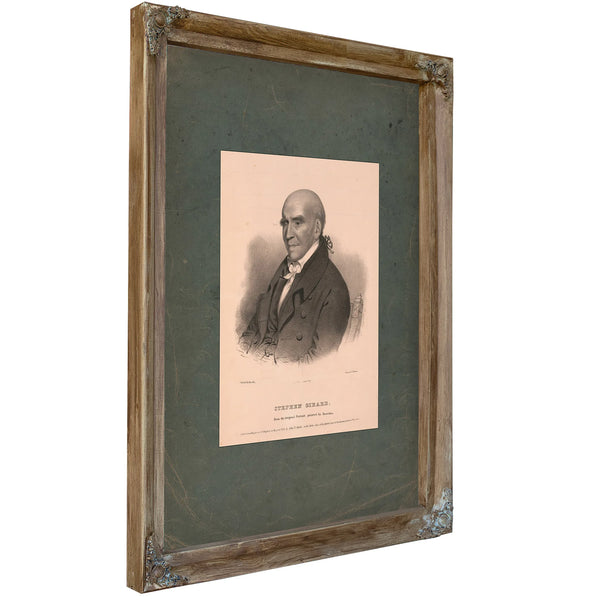 Stephen Girard 1832 — Verdigris Framed Canvas Print | Bella Frye