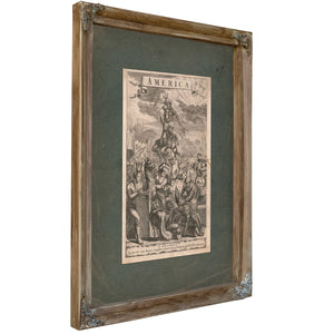 America 1671 — Verdigris Framed Canvas Print | Bella Frye