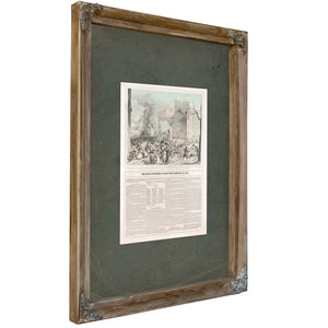 The Great Explosion in New York February 4th 185 185 — Verdigris Framed Canvas Print | Bella Frye