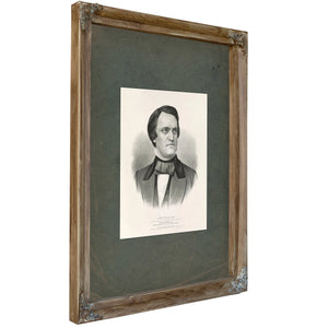 Hon John C Breckinridge Democratic Candidate for Sixteenth President of the United States 186 — Verdigris Framed Canvas Print