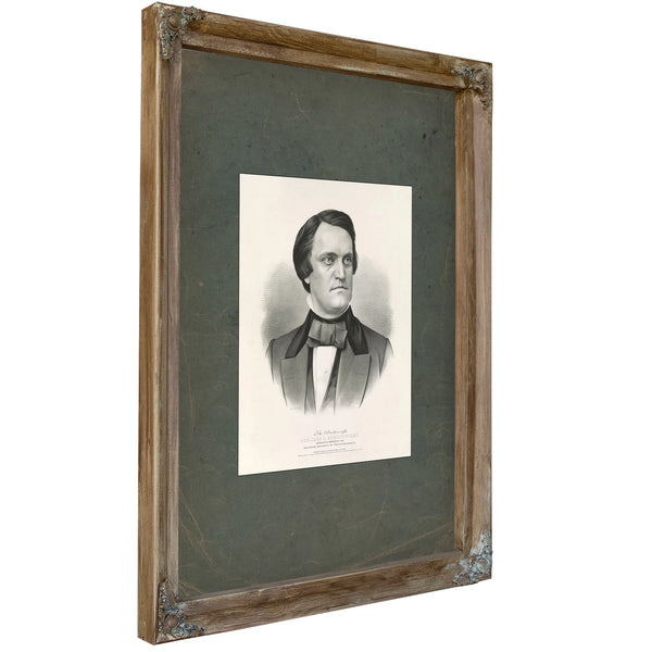 Hon John C Breckinridge Democratic Candidate for Sixteenth President of the United States 186 — Verdigris Framed Canvas Print