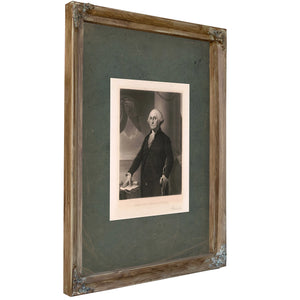 George Washington 1892 — Verdigris Framed Canvas Print | Bella Frye