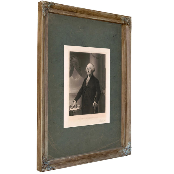 George Washington 1892 — Verdigris Framed Canvas Print | Bella Frye
