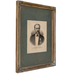 Justus Henry Rathbone Founder Past Supreme Chancellor of the Order of Knights of Pythias 189 — Verdigris Framed Canvas Print 