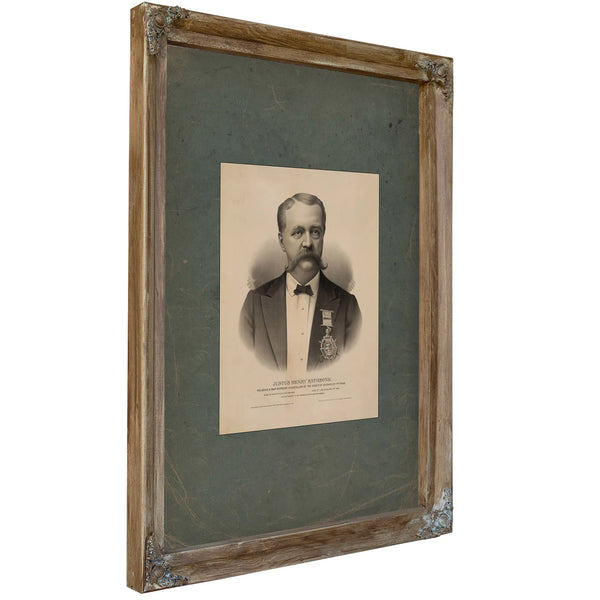 Justus Henry Rathbone Founder Past Supreme Chancellor of the Order of Knights of Pythias 189 — Verdigris Framed Canvas Print 
