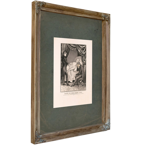 Death of Honl Henry Clay_ My Son I Am Going Sit by Me 1852 — Verdigris Framed Canvas Print | Bella Frye