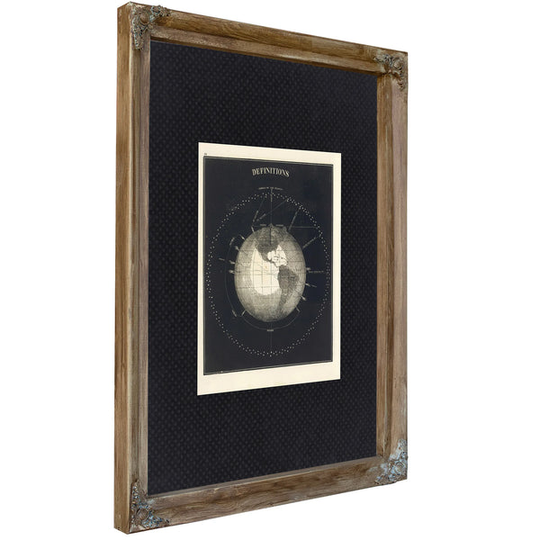 The Celestial Sphere Its Earthly Boundaries — Verdigris Framed Canvas Print | Bella Frye