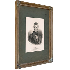 James K Polk Governor of the State of Tennessee 1838 — Verdigris Framed Canvas Print | Bella Frye