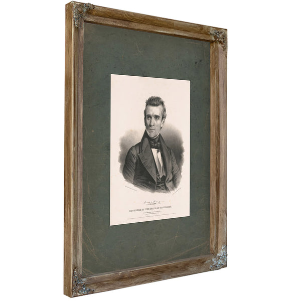 James K Polk Governor of the State of Tennessee 1838 — Verdigris Framed Canvas Print | Bella Frye