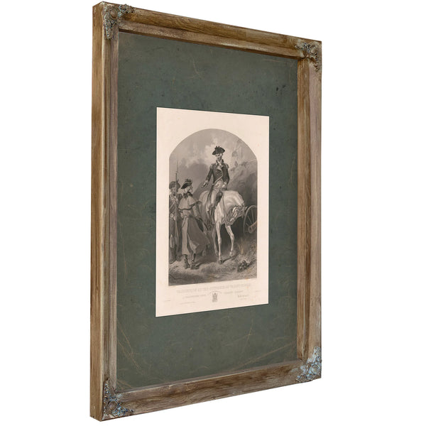 Washington at the Outposts of Valley Forge 1859 — Verdigris Framed Canvas Print | Bella Frye