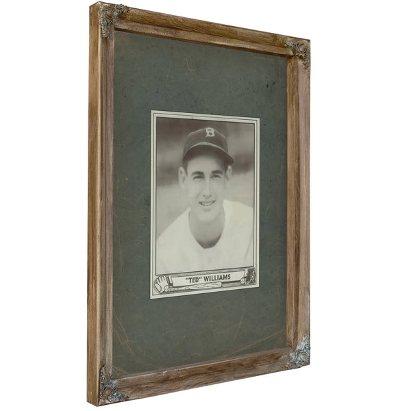 Ted Williams 194 Play Ball — Verdigris Framed Canvas Print | Bella Frye