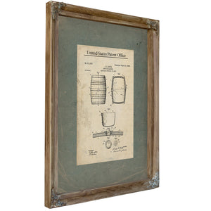 The Coopers Blueprint Patent Vessel No 6113 — Framed Wall Art Room View | Bella Frye