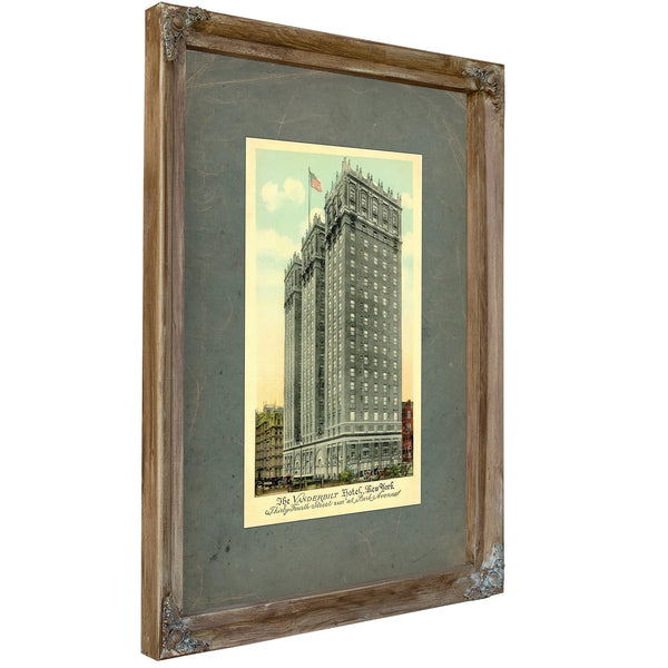 The Vanderbilt Hotel Gilded Age Manhattan Architecture Print — Verdigris Framed Canvas Print | Bella Frye