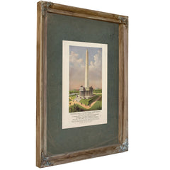 The National Washington Monument 1885 — Verdigris Framed Canvas Print | Bella Frye