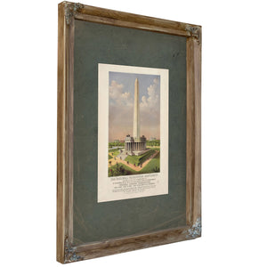 The National Washington Monument 1885 — Verdigris Framed Canvas Print | Bella Frye